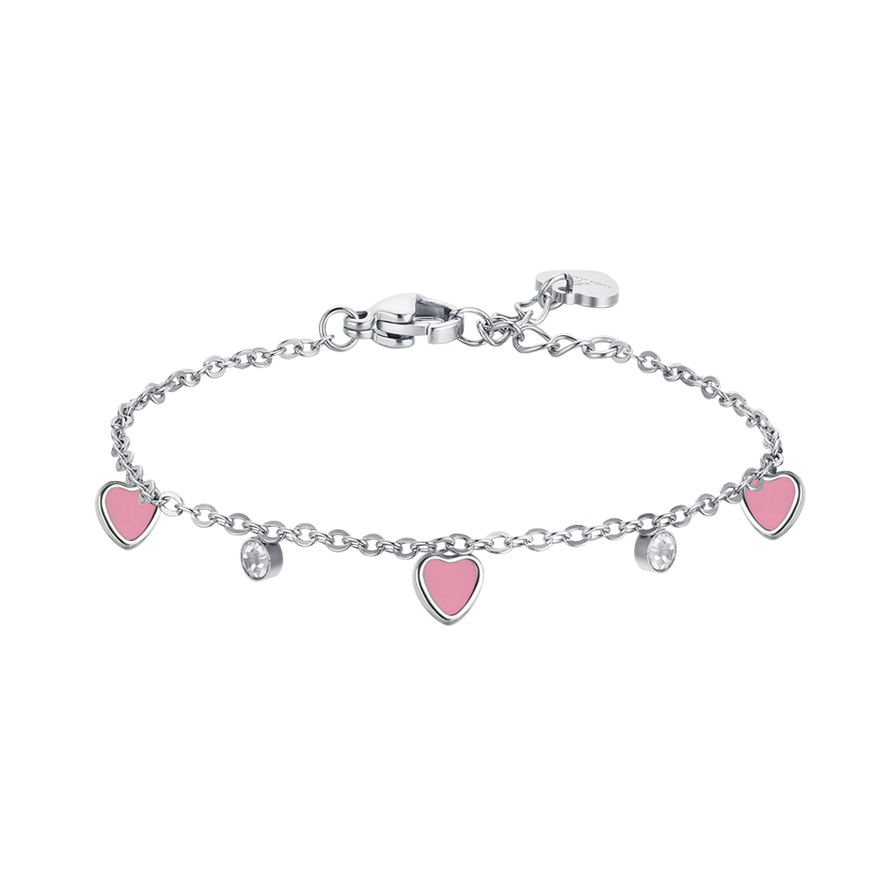 BABY BRACELET IN STEEL WITH HEART Luca Barra