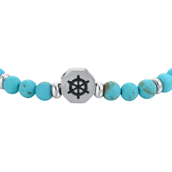 STEEL RUDDER BABY BRACELET WITH TURQUOISE STONES
