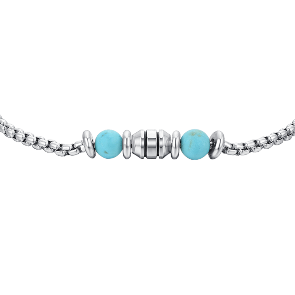 TURQUOISE STONES STEEL BABY BRACELET