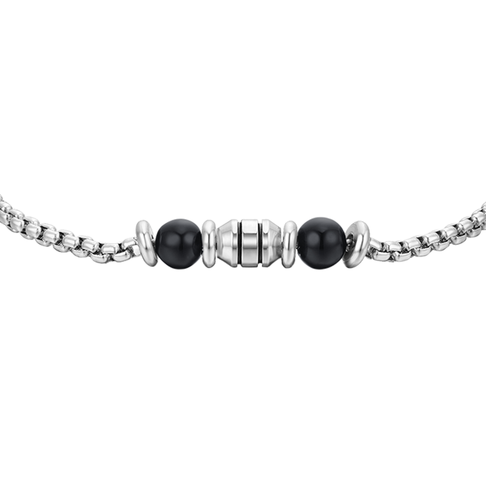 BLACK STONES STEEL BABY BRACELET