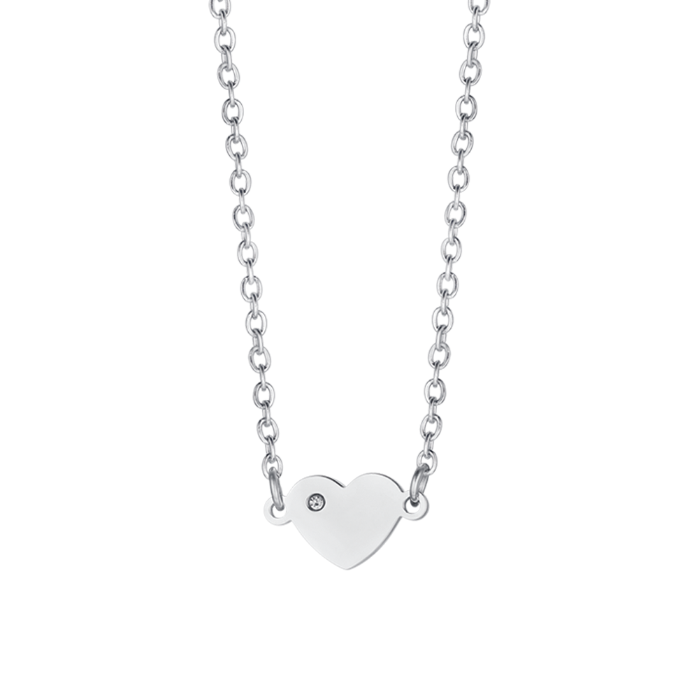 CHILD'S NECKLACE IN STEEL WITH HEART Luca Barra