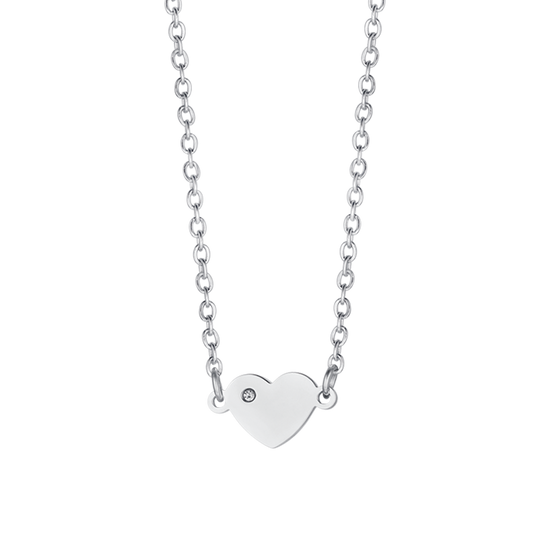 CHILD'S NECKLACE IN STEEL WITH HEART Luca Barra