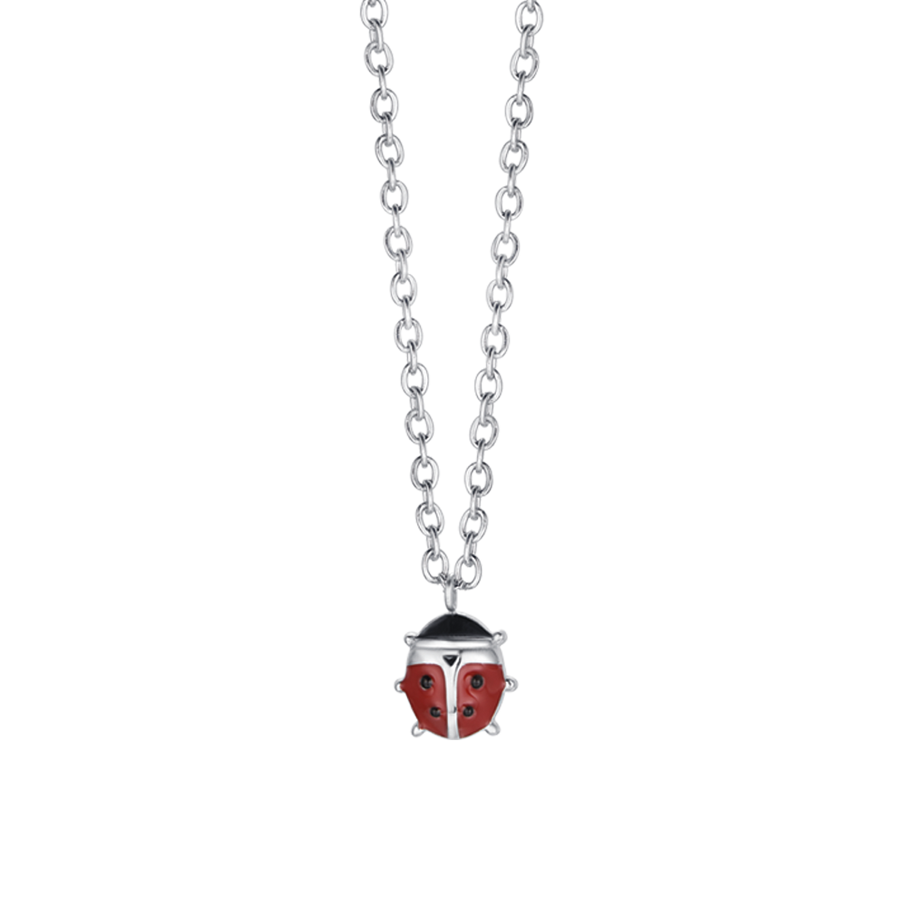 CHILD'S NECKLACE IN STEEL WITH COCCINELLA Luca Barra