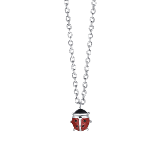 CHILD'S NECKLACE IN STEEL WITH COCCINELLA Luca Barra