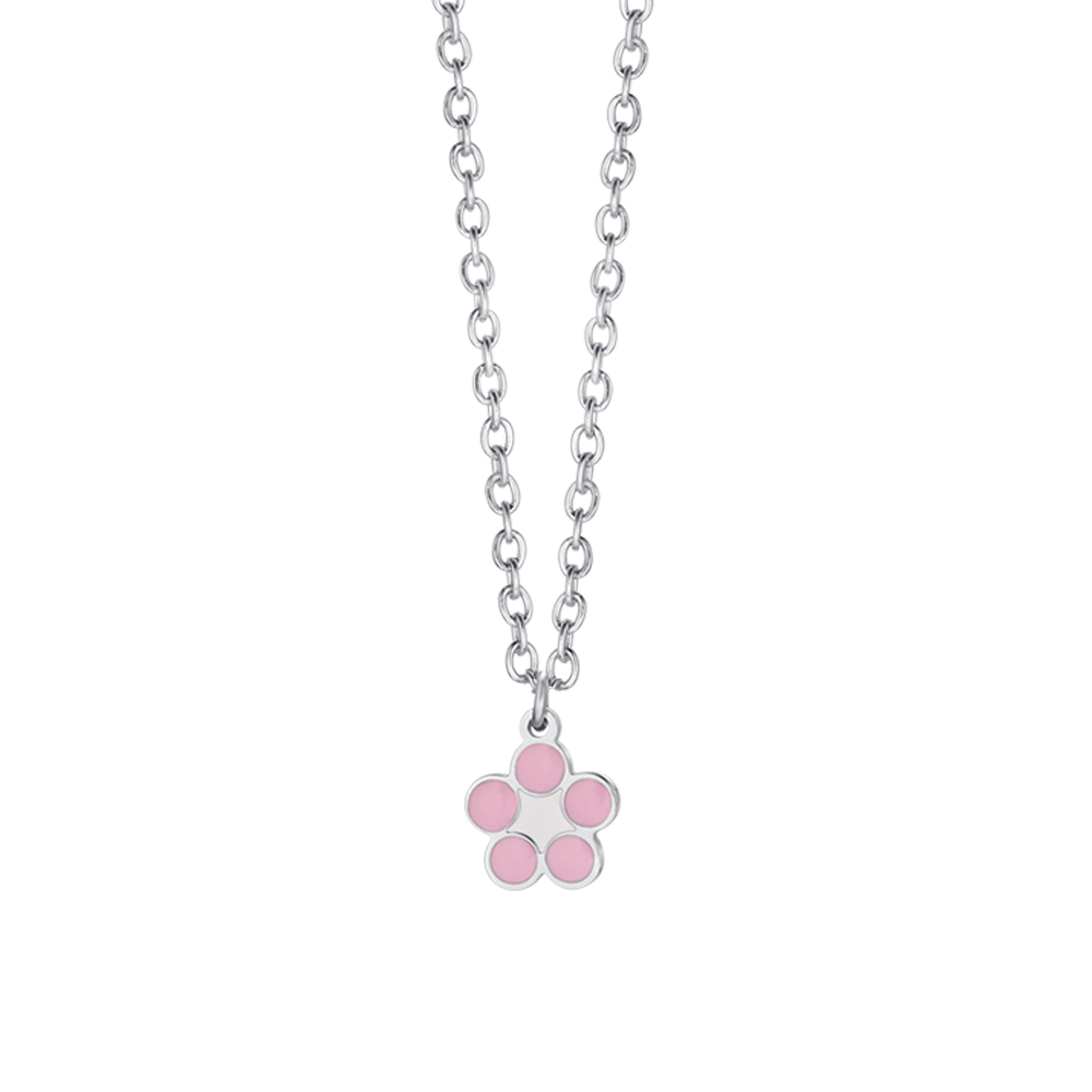 CHILD'S NECKLACE IN STEEL WITH FLOWER Luca Barra