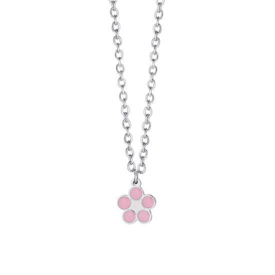 CHILD'S NECKLACE IN STEEL WITH FLOWER Luca Barra