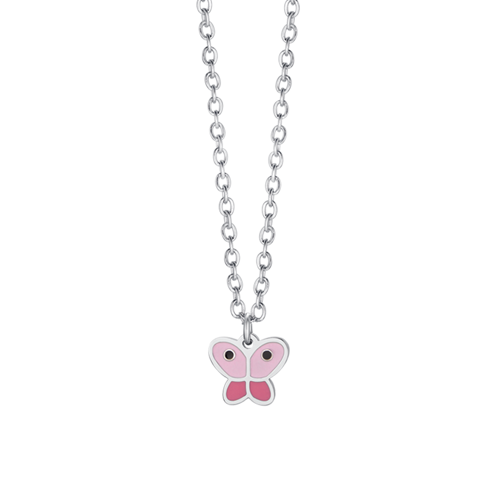 CHILD'S NECKLACE IN STEEL WITH BUTTERFLY Luca Barra