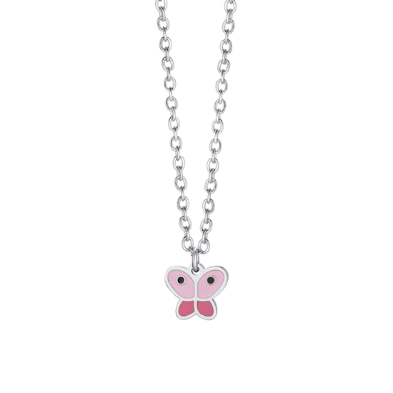 CHILD'S NECKLACE IN STEEL WITH BUTTERFLY Luca Barra