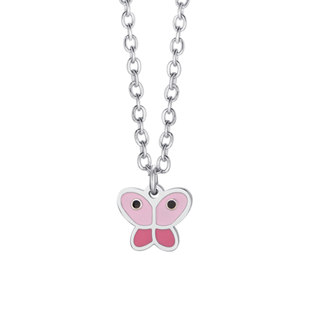 CHILD'S NECKLACE IN STEEL WITH BUTTERFLY Luca Barra