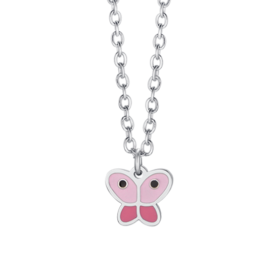 CHILD'S NECKLACE IN STEEL WITH BUTTERFLY Luca Barra
