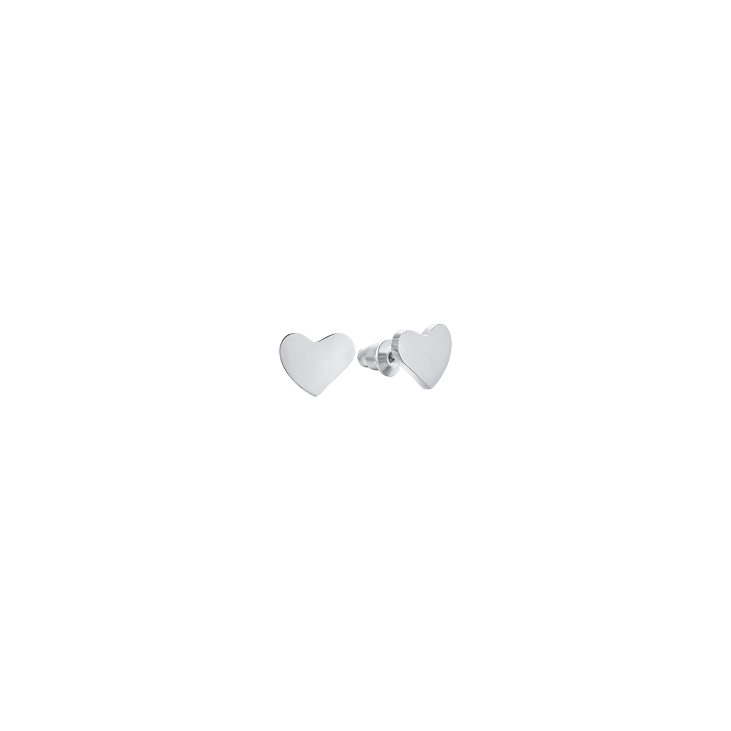 STEEL EARRINGS WITH HEARTS