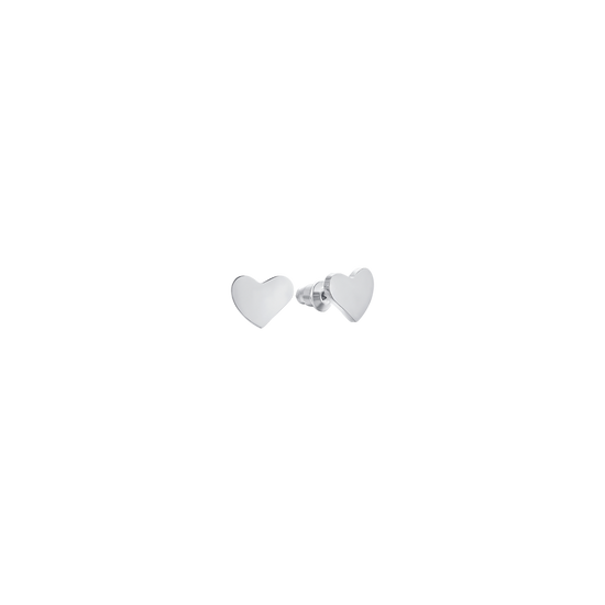STEEL EARRINGS WITH HEARTS