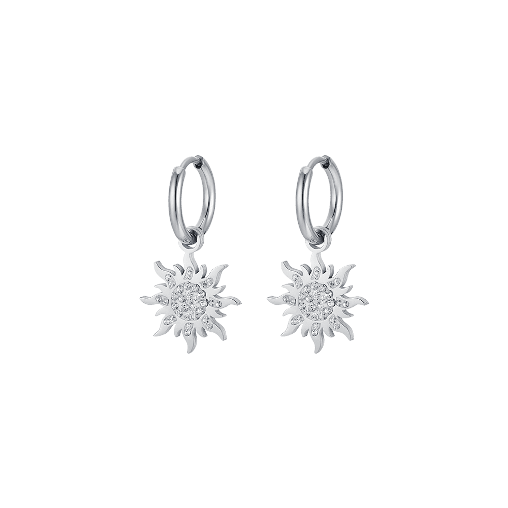 WOMAN'S EARRINGS IN STAINLESS STEEL WITH WHITE CRYSTALS Luca Barra