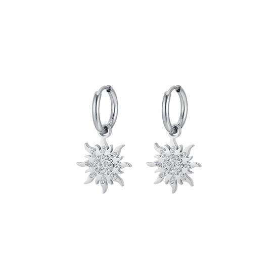 WOMAN'S EARRINGS IN STAINLESS STEEL WITH WHITE CRYSTALS Luca Barra