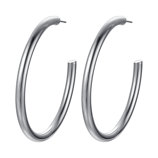 WOMEN'S STEEL HOOPS EARRINGS
