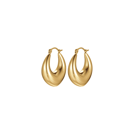 WOMAN'S EARRINGS IN STEEL IP GOLD Luca Barra