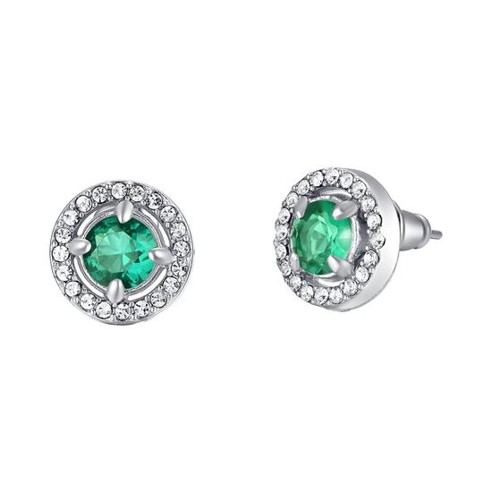GREEN ZIRCON STEEL WOMEN EARRINGS