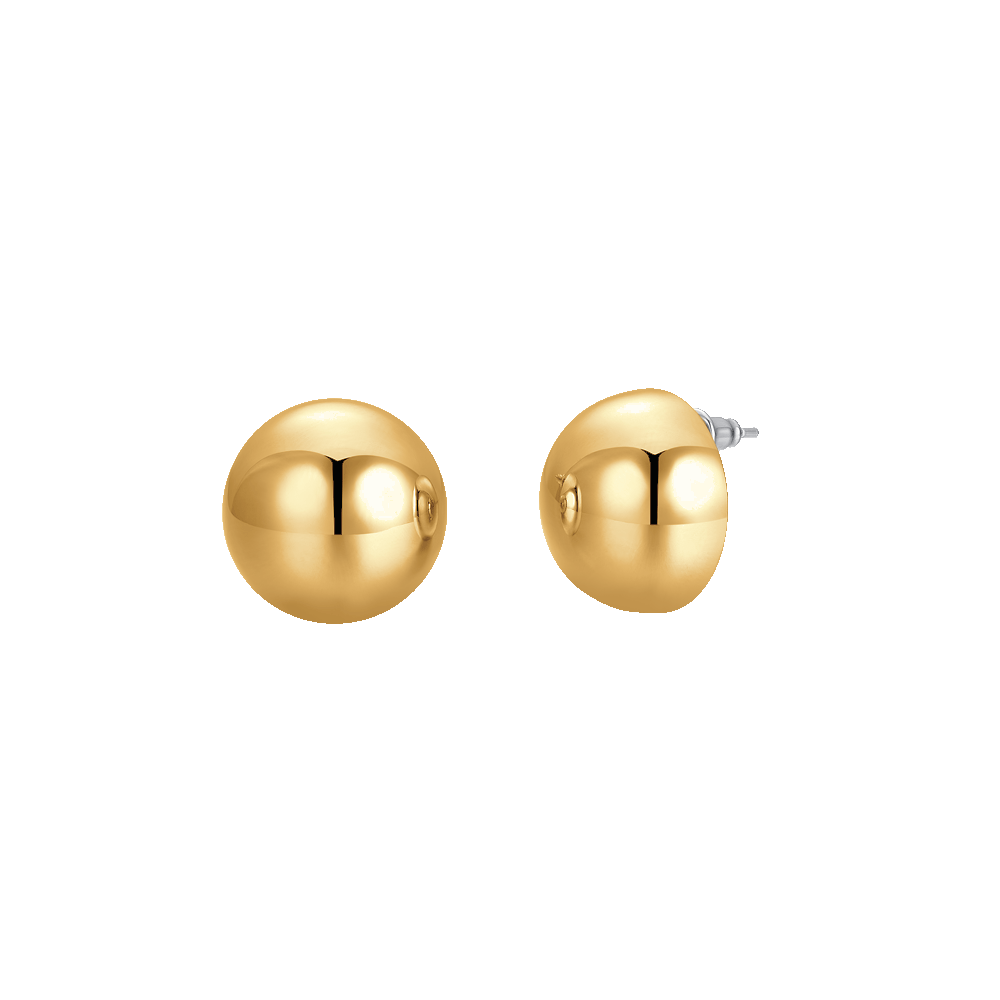 ORECCHINI DONNA A GOCCIA 20 mm IN ACCIAIO IP GOLD