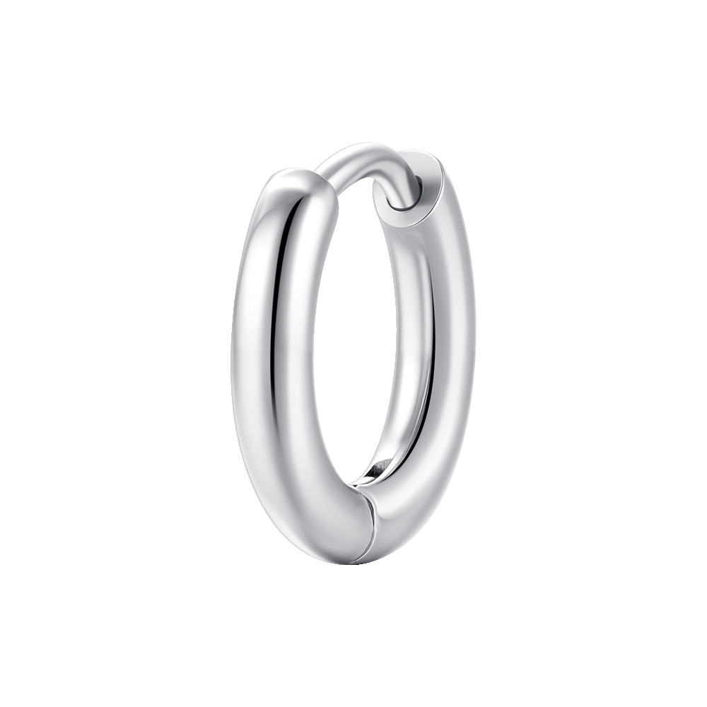 MONO ORECCHINI DONNA A CERCHIO IN ACCIAIO