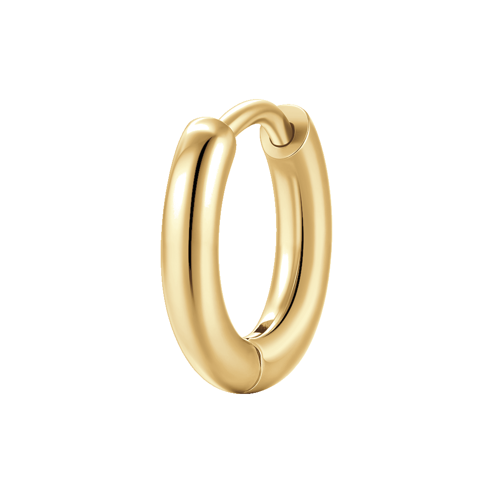 MONO ORECCHINI DONNA A CERCHIO IN ACCIAIO IP GOLD