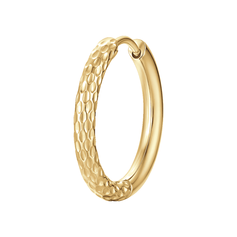 MONO ORECCHINO DONNA IN ACCIAIO IP GOLD CON FINITURA DIAMANTATA