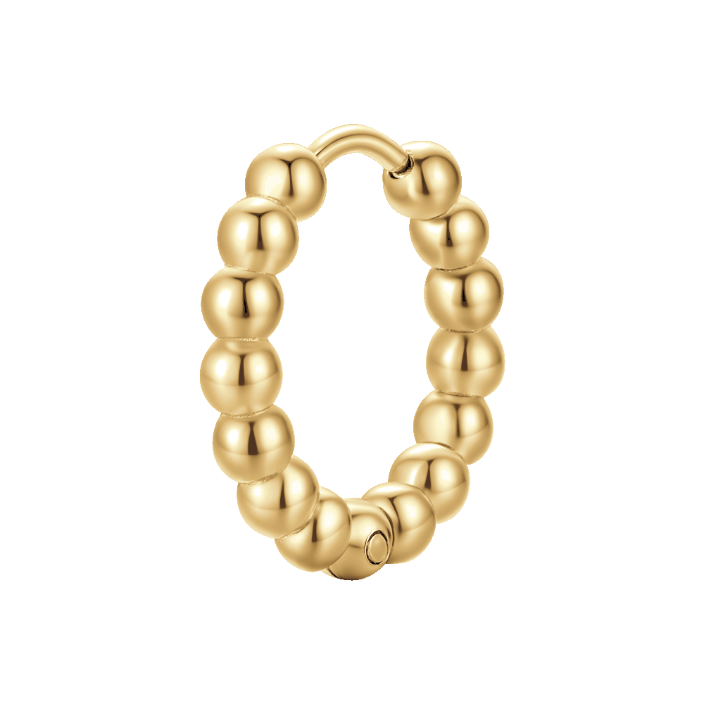 MONO ORECCHINO DONNA IN ACCIAIO IP GOLD MOTIVO A SFERE