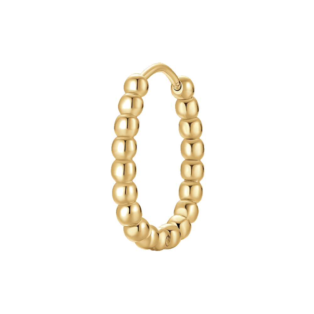 MONO ORECCHINO DONNA IN ACCIAIO IP GOLD MOTIVO A SFERE