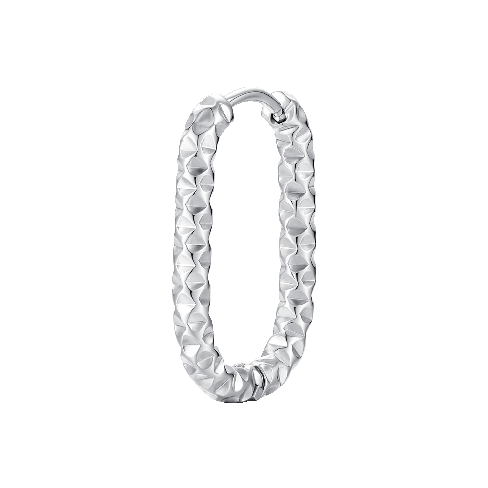 MONO ORECCHINO DONNA IN ACCIAIO CON FINITURA DIAMANTATA