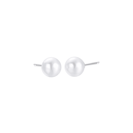 STEEL WOMEN'S PEARL EARRINGS
