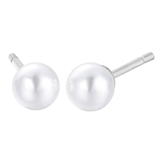 STEEL WOMEN'S PEARL EARRINGS