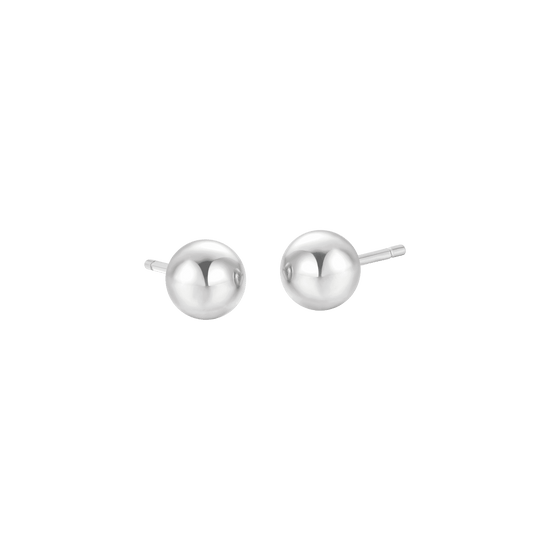 WOMEN'S STEEL EARRINGS WITH SPHERE