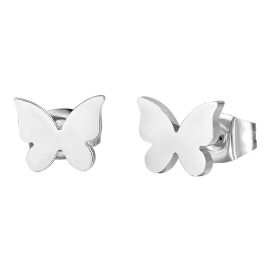 WOMEN'S STEEL BUTTERFLY EARRINGS