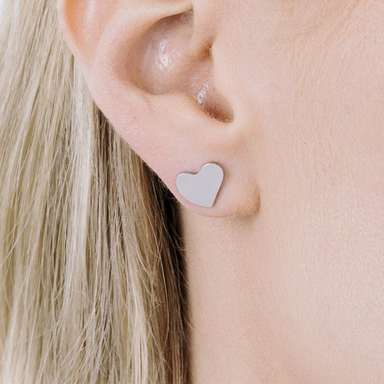 LADIES STEEL HEART EARRINGS