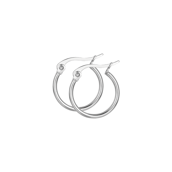 WOMEN'S STEEL HOOP EARRINGS DIAMETER 13MM