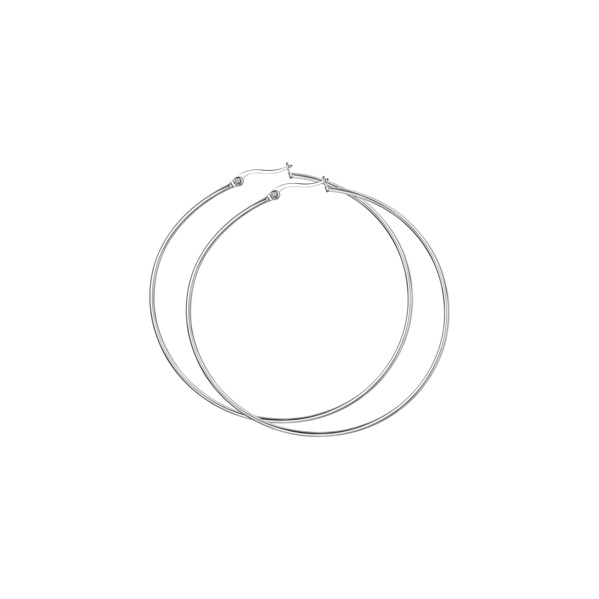 WOMEN'S STEEL HOOP EARRINGS DIAMETER 63MM