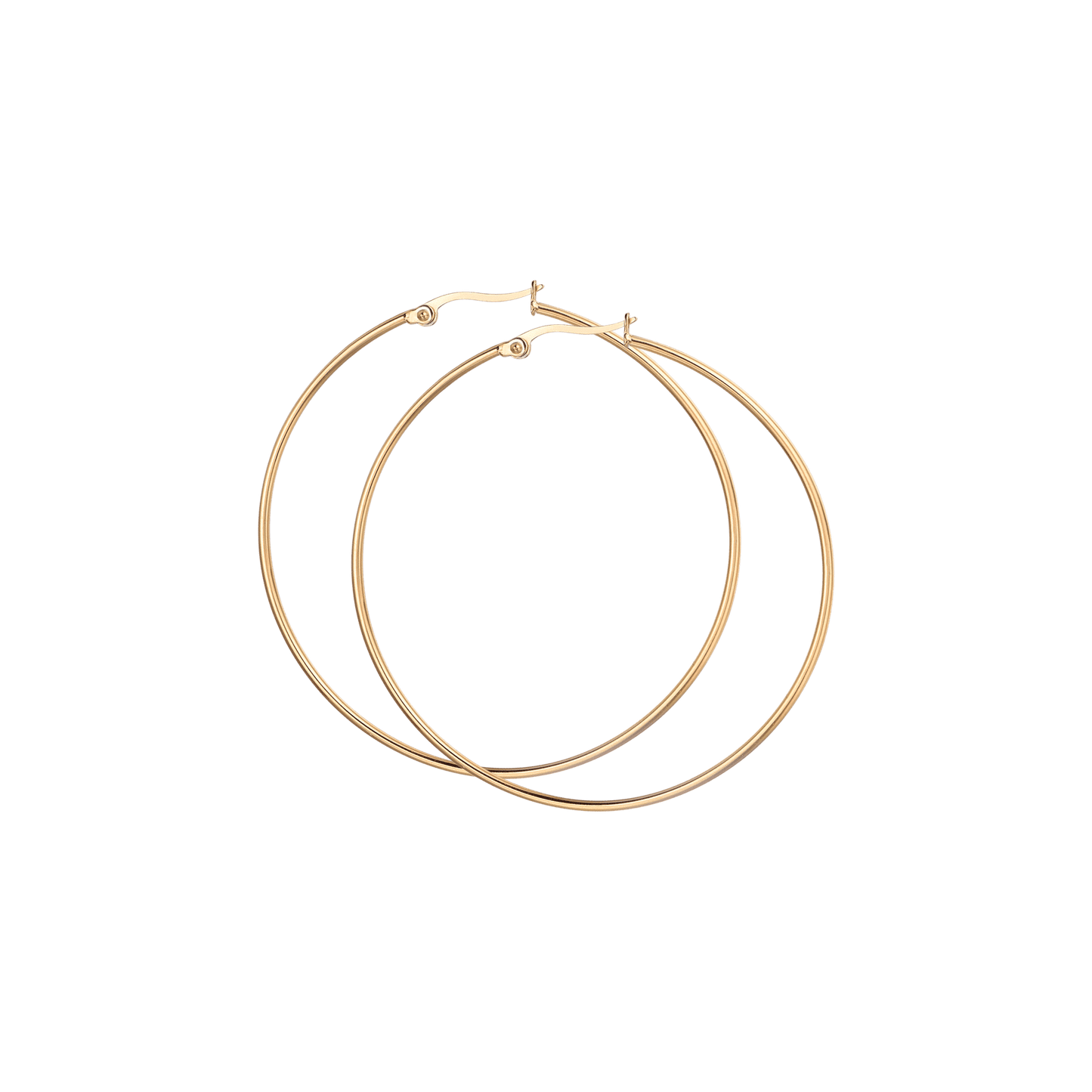 WOMEN'S STEEL HOOP EARRINGS DIAMETER 63MM