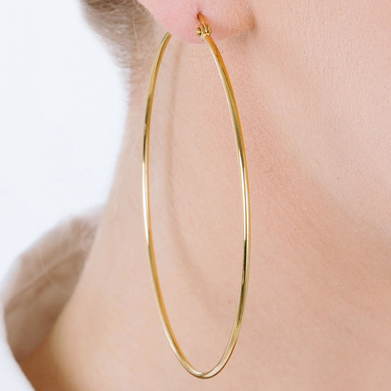 Upload image to Gallery WOMEN'S EARRINGS IN STEEL DIAMETER 63 MM
