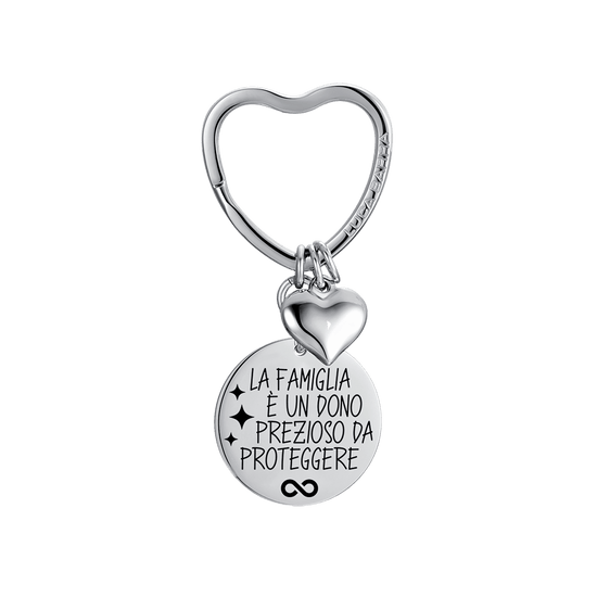 STEEL WOMEN'S KEYCHAIN FAMILY IS A PRECIOUS GIFT TO PROTECT