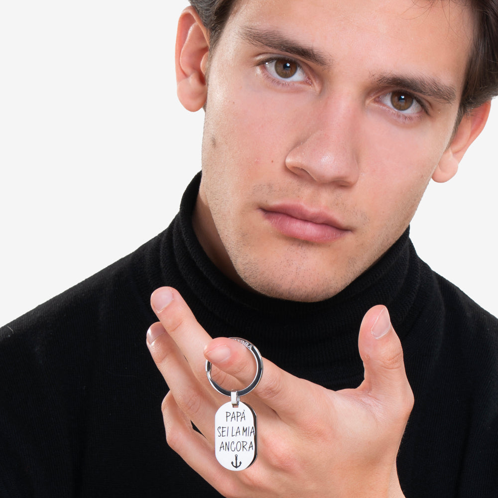 STEEL MAN KEYCHAIN DADDY YOU ARE MY ANCHOR