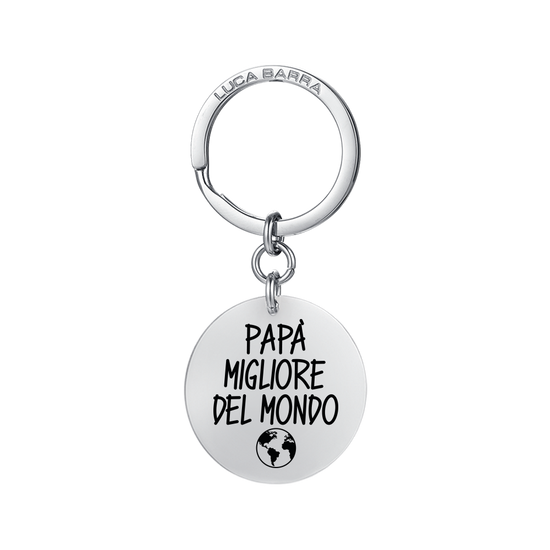 STEEL MAN KEYCHAIN BEST DAD IN THE WORLD