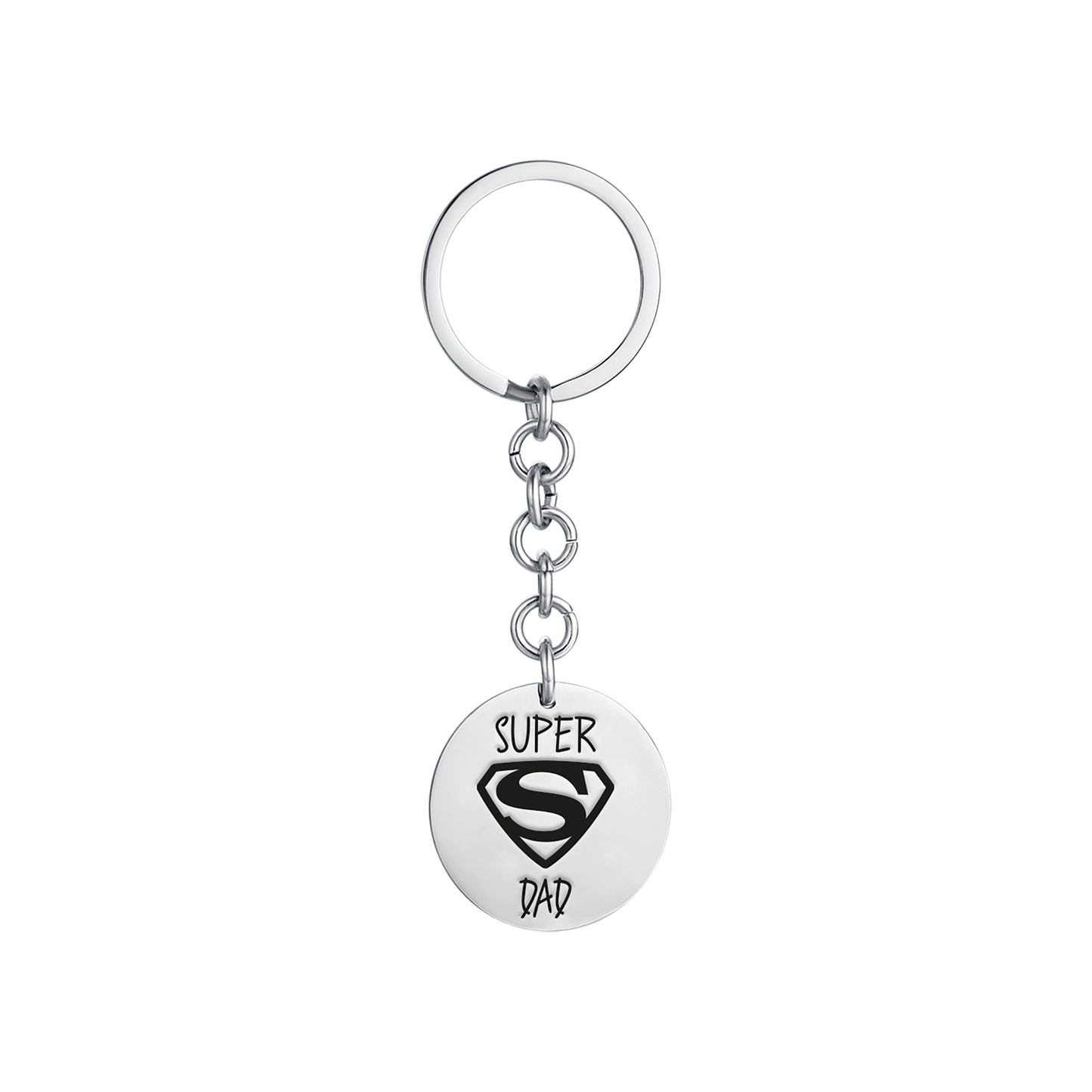 STEEL KEYCHAIN "SUPER DAD"