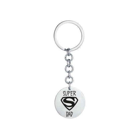 "SUPER DAD" STEEL KEYCHAIN Luca Barra