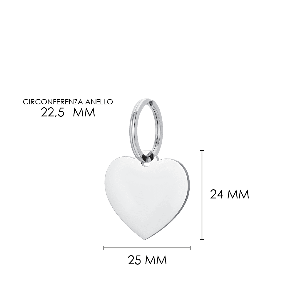 CUSTOMIZABLE DOG AND CAT HEART TAG