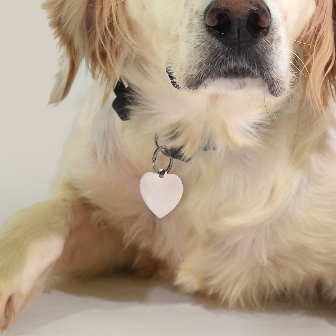 CUSTOMIZABLE DOG AND CAT HEART TAG