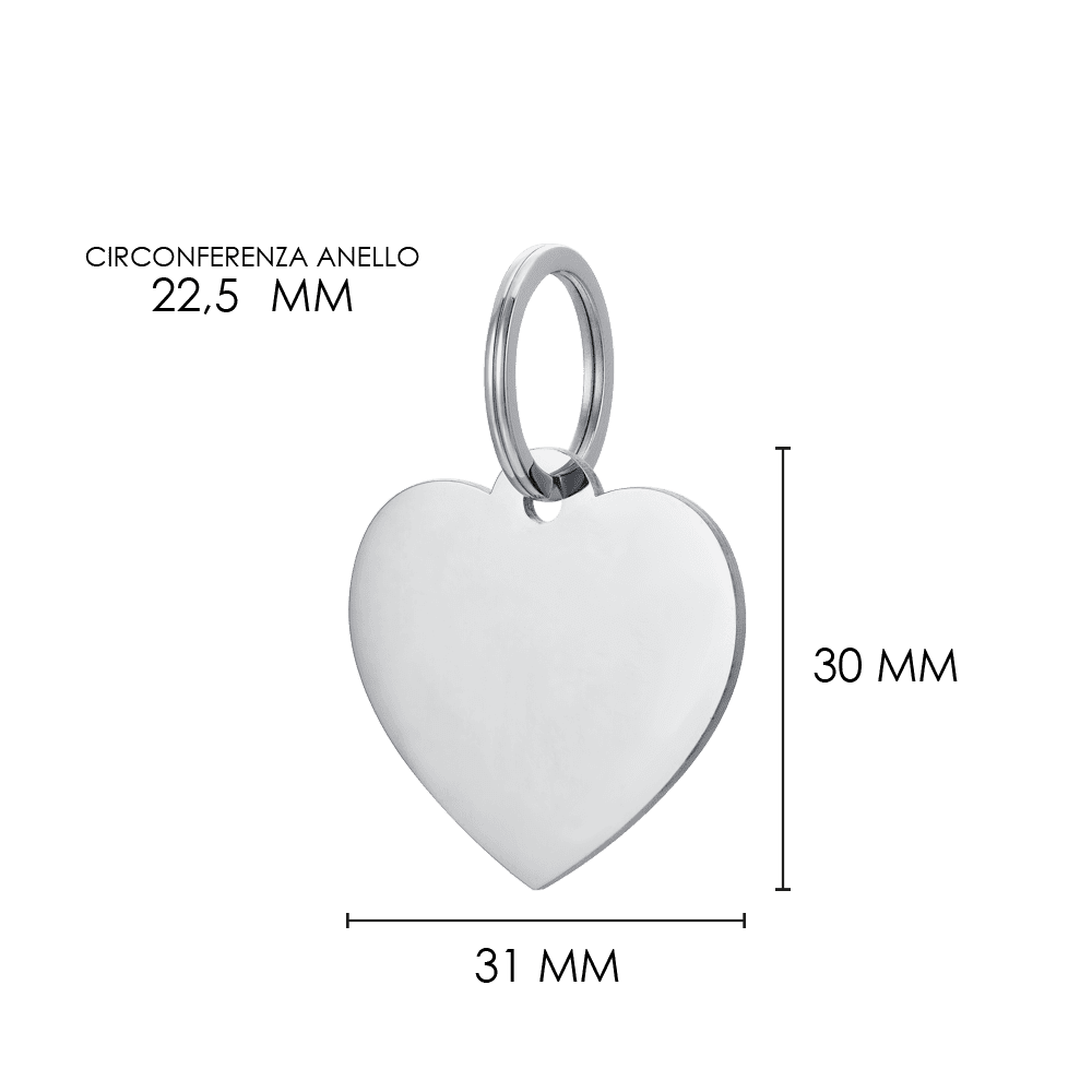 CUSTOMIZABLE DOG AND CAT HEART TAG