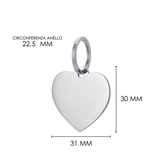 CUSTOMIZABLE DOG AND CAT HEART TAG