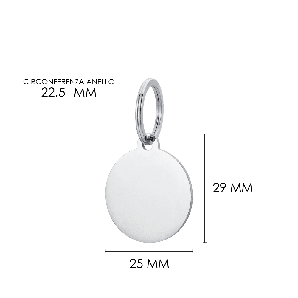 CUSTOMIZABLE DOG AND CAT CIRCLE DOG TAG