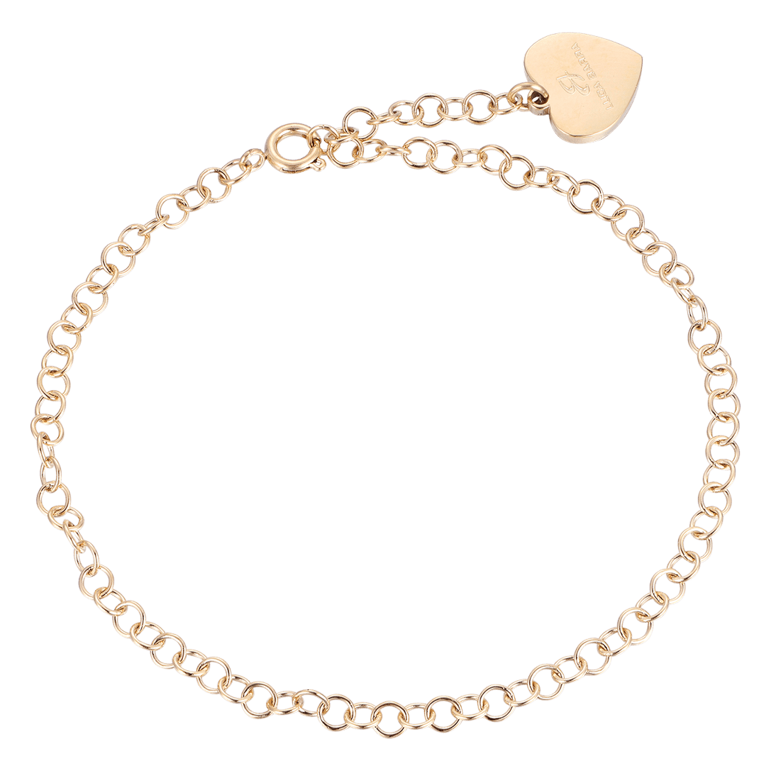 WOMAN'S BRACELET IN STEEL WITH IP GOLD RIMS Luca Barra