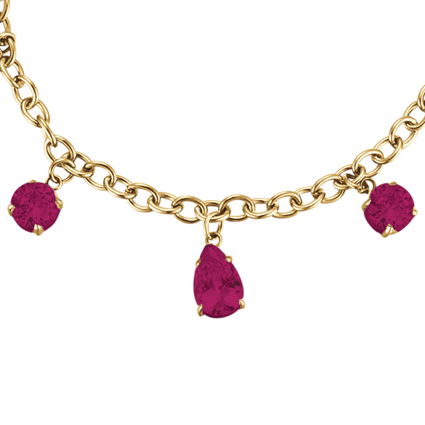 WOMAN'S BRACELET IN IP GOLD STEEL WITH CRYSTALS Luca Barra