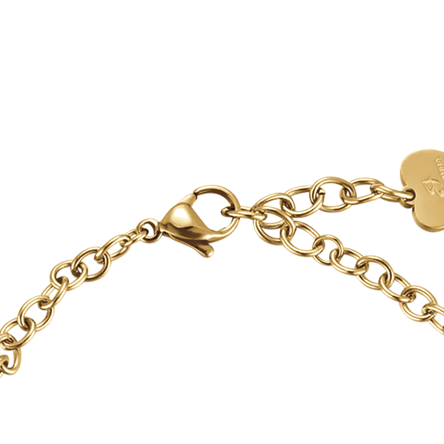 WOMAN'S BRACELET IN IP GOLD STEEL WITH CRYSTALS Luca Barra